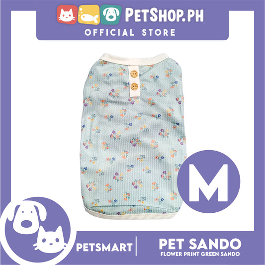 Pet Sando Flower Design Green (Medium) for dogs and cats
