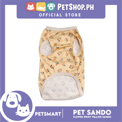 Pet Sando Flower Design Yellow (Large) for dogs and cats
