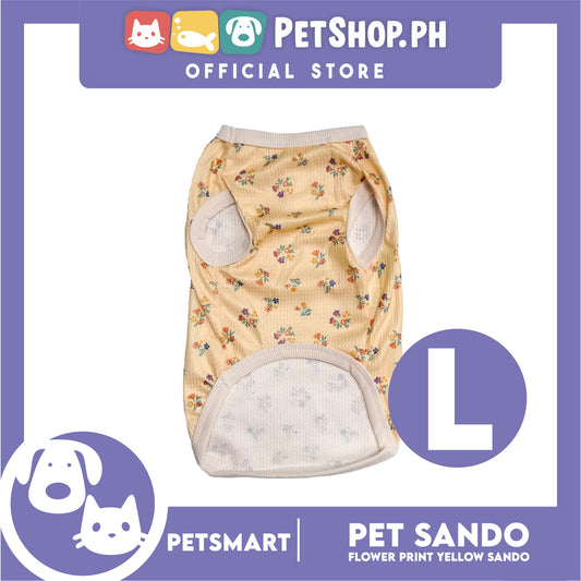 Pet Sando Flower Design Yellow (Large) for dogs and cats